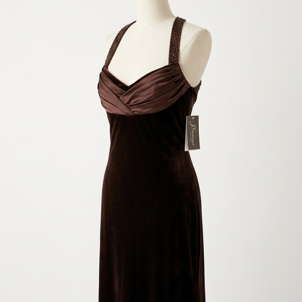 JS Boutique Elegant Brown  Evening Dress size 10
